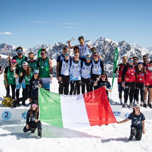 Campionato Italiano Assoluto Snow Volley podio Plan de Corones