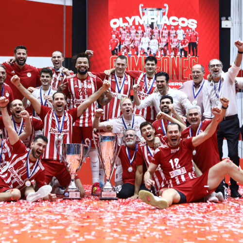 Olympiacos Pireo scudetto premiazione