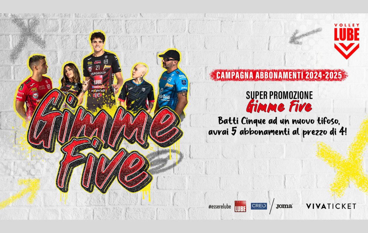 Gimme Five Campagna abbonamenti Lube